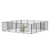 Dog Pens Outdoor 32" Height Foldable16 Panels Heavy Duty Metal Portable Dog Playpen Indoor Anti-Rust Exercise Dog Fence with Doors for Large/Medium/Sm