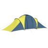 Camping Tent 6 Persons Blue and Yellow