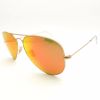 Ray Ban 3025 112/69 Aviator Gold Frame with FIRE MIRROR Lens - SMALL SIZE 55mm