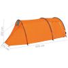 Camping Tent 4 Persons Gray and Orange