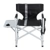 2-piece Padded Folding Outdoor Chair with Side Table and Storage