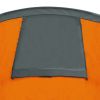 Camping Tent 4 Persons Gray and Orange