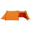 Camping Tent 4 Persons Gray and Orange