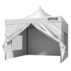 VEVOR 10x10 FT Pop up Canopy with Removable Sidewalls, Instant Canopies Portable Gazebo & Wheeled Bag, UV Resistant Waterproof, Enclosed Canopy Tent f